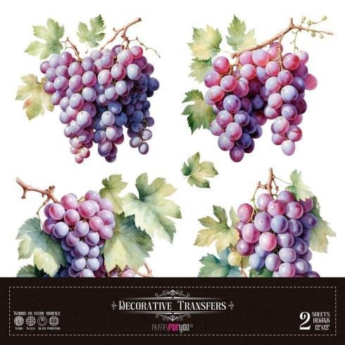 Papers For you - Transfer Aufkleber "Grapes" Decor Transfers 12x12 Inch