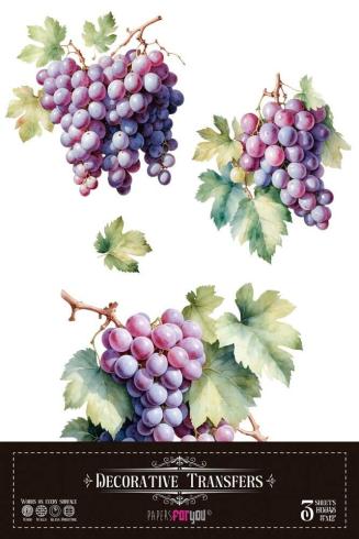 Papers For you - Transfer Aufkleber "Grapes" Decor Transfers 8x12 Inch
