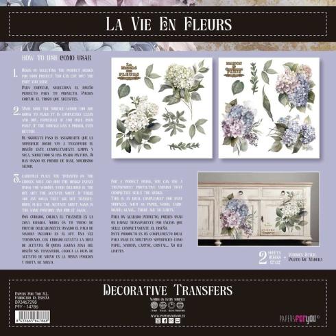 Papers For you - Transfer Aufkleber "Hydrangeas" Decor Transfers 12x12 Inch