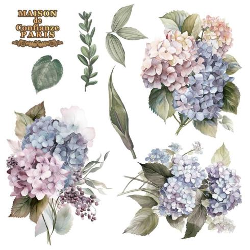 Papers For you - Transfer Aufkleber "Hydrangeas" Decor Transfers 12x12 Inch