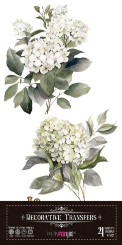 Papers For you - Transfer Aufkleber "Hydrangeas" Decor Transfers 6x12 Inch