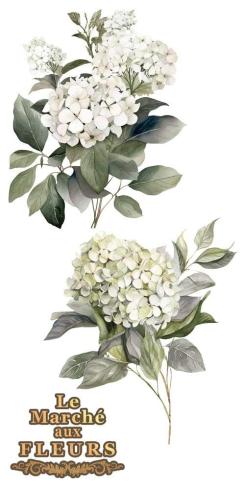 Papers For you - Transfer Aufkleber "Hydrangeas" Decor Transfers 6x12 Inch
