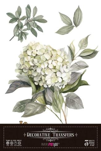 Papers For you - Transfer Aufkleber "Hydrangeas" Decor Transfers 8x12 Inch