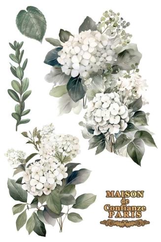 Papers For you - Transfer Aufkleber "Hydrangeas" Decor Transfers 8x12 Inch