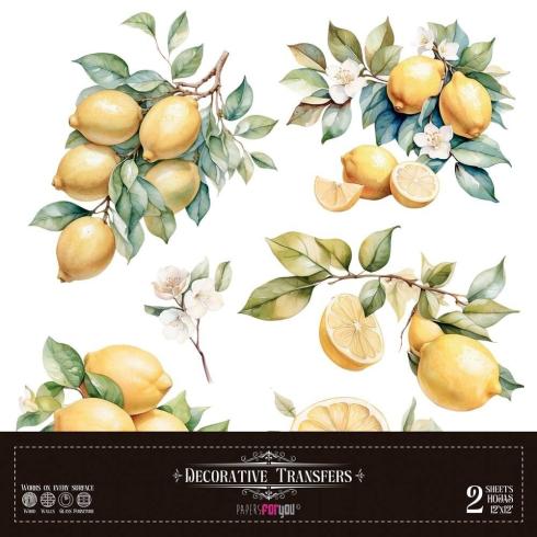Papers For you - Transfer Aufkleber "Lemon" Decor Transfers 12x12 Inch