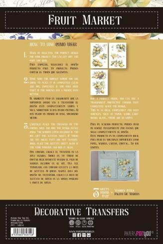 Papers For you - Transfer Aufkleber "Lemon" Decor Transfers 8x12 Inch
