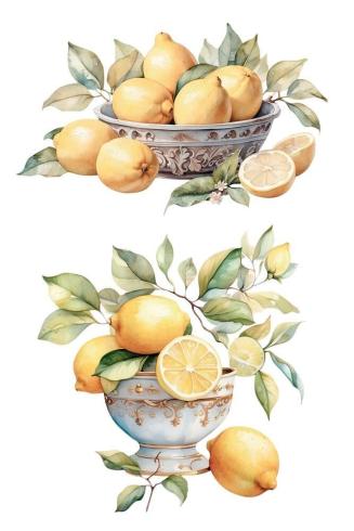 Papers For you - Transfer Aufkleber "Lemon" Decor Transfers 8x12 Inch