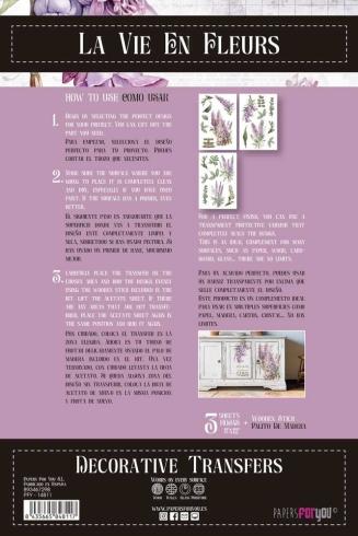 Papers For you - Transfer Aufkleber "Lilacs" Decor Transfers 8x12 Inch