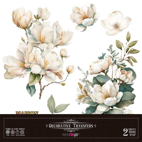 Papers For you - Transfer Aufkleber "Magnolias" Decor Transfers 12x12 Inch