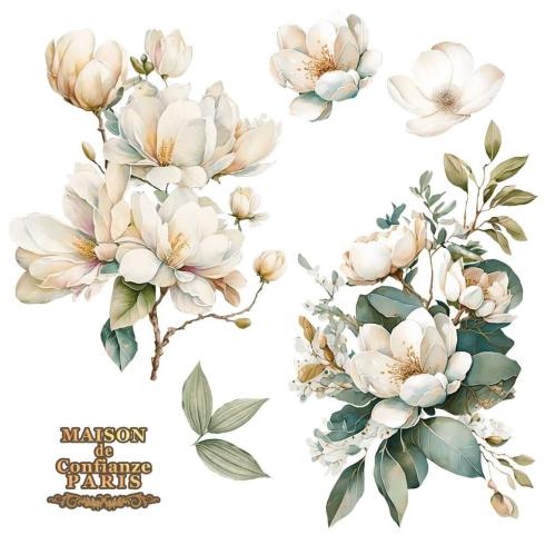 Papers For you - Transfer Aufkleber "Magnolias" Decor Transfers 12x12 Inch