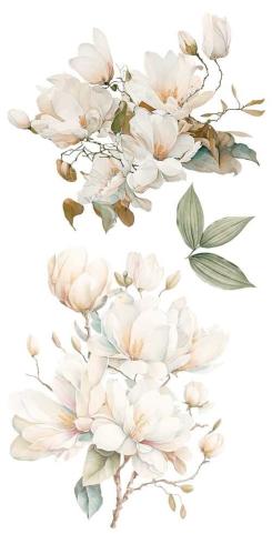 Papers For you - Transfer Aufkleber "Magnolias" Decor Transfers 6x12 Inch