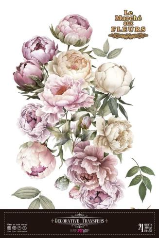 Papers For you - Transfer Aufkleber "Peonies" Decor Transfers 24x35 Inch