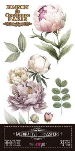 Papers For you - Transfer Aufkleber "Peonies" Decor Transfers 6x12 Inch