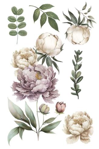 Papers For you - Transfer Aufkleber "Peonies" Decor Transfers 8x12 Inch