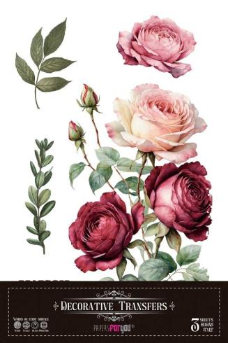 Papers For you - Transfer Aufkleber "Rosé" Decor Transfers 8x12 Inch