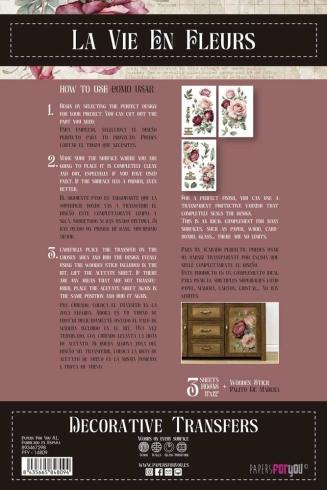 Papers For you - Transfer Aufkleber "Rosé" Decor Transfers 8x12 Inch