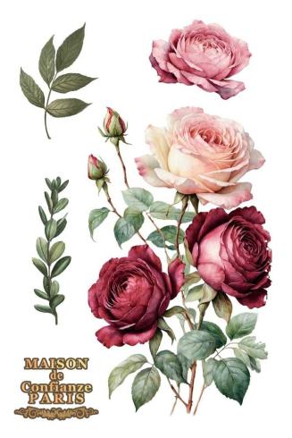 Papers For you - Transfer Aufkleber "Rosé" Decor Transfers 8x12 Inch