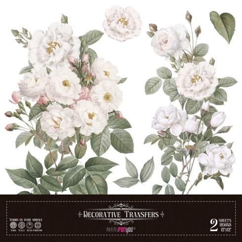 Papers For you - Transfer Aufkleber "Roses" Decor Transfers 12x12 Inch