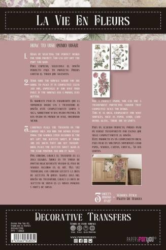 Papers For you - Transfer Aufkleber "Roses" Decor Transfers 8x12 Inch