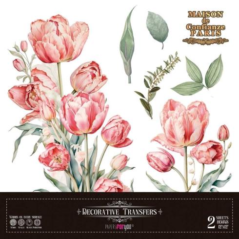 Papers For you - Transfer Aufkleber "Tulips" Decor Transfers 12x12 Inch