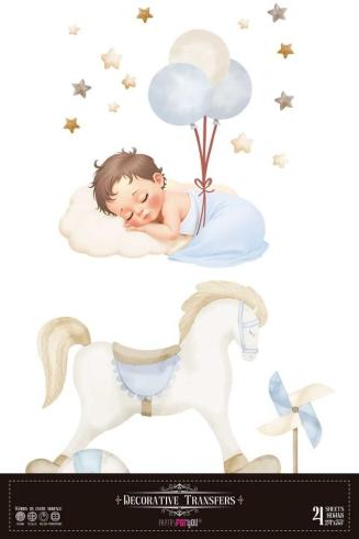 Papers For you - Transfer Aufkleber "Sweet Baby Boy" Decor Transfers 24x35 Inch