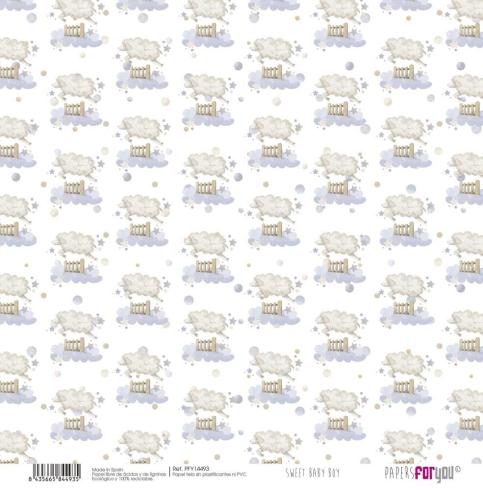 Papers For You - Leinwandpapier "Sweet Baby Boy" Paper Pack Canvas 30,5x31 cm - 8 Bogen 