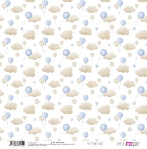 Papers For You - Leinwandpapier "Sweet Baby Boy" Paper Pack Canvas 30,5x31 cm - 8 Bogen 