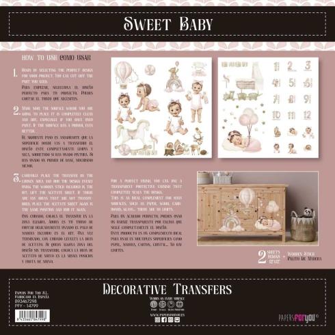 Papers For you - Transfer Aufkleber "Sweet Baby Girl" Decor Transfers 12x12 Inch