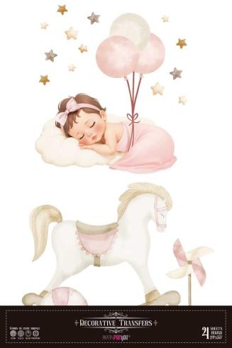 Papers For you - Transfer Aufkleber "Sweet Baby Girl" Decor Transfers 24x35 Inch