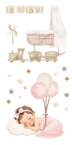 Papers For you - Transfer Aufkleber "Sweet Baby Girl" Decor Transfers 6x12 Inch
