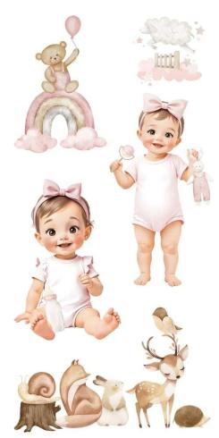 Papers For you - Transfer Aufkleber "Sweet Baby Girl" Decor Transfers 6x12 Inch
