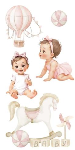 Papers For you - Transfer Aufkleber "Sweet Baby Girl" Decor Transfers 6x12 Inch
