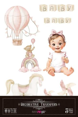 Papers For you - Transfer Aufkleber "Sweet Baby Girl" Decor Transfers 8x12 Inch
