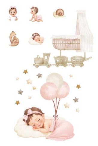 Papers For you - Transfer Aufkleber "Sweet Baby Girl" Decor Transfers 8x12 Inch