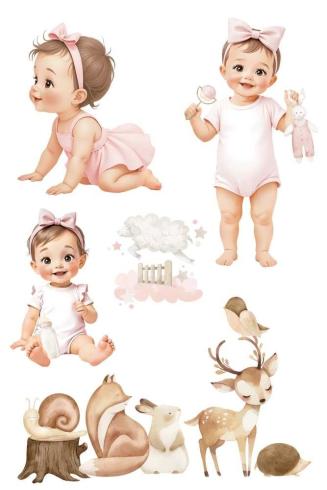 Papers For you - Transfer Aufkleber "Sweet Baby Girl" Decor Transfers 8x12 Inch