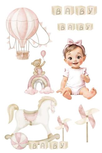Papers For you - Transfer Aufkleber "Sweet Baby Girl" Decor Transfers 8x12 Inch