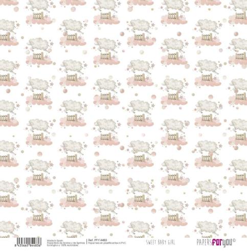 Papers For You - Leinwandpapier "Sweet Baby Girl" Paper Pack Canvas 30,5x31 cm - 8 Bogen 