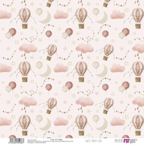 Papers For You - Leinwandpapier "Sweet Baby Girl" Paper Pack Canvas 30,5x31 cm - 8 Bogen 