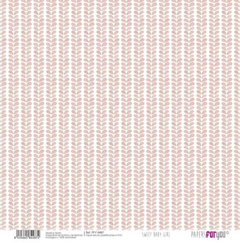 Papers For You - Leinwandpapier "Sweet Baby Girl" Paper Pack Canvas 30,5x31 cm - 8 Bogen 