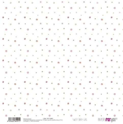 Papers For You - Leinwandpapier "Sweet Baby Girl" Paper Pack Canvas 30,5x31 cm - 8 Bogen 