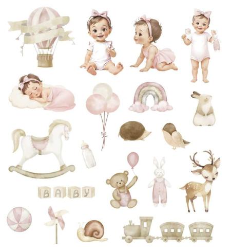 Papers For You - Stanzteile "Sweet Baby Girl" Die Cuts