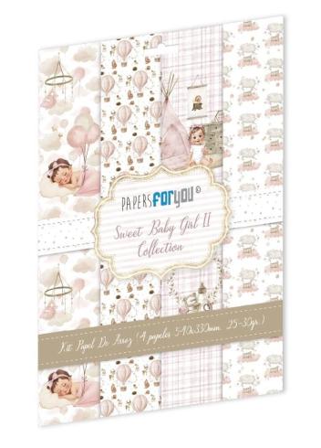 Papers For you - Decoupage Papier "Sweet Baby Girl II" Rice Paper Kit - 4 Bogen
