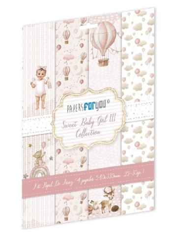 Papers For you - Decoupage Papier "Sweet Baby Girl III" Rice Paper Kit - 4 Bogen