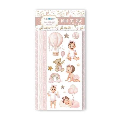 Papers For you - Transfer Aufkleber "Sweet Baby Girl" Rub-On