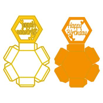 Nellie Snellen - Stanzschablone "Hexagon Shadowbox" Shape Dies
