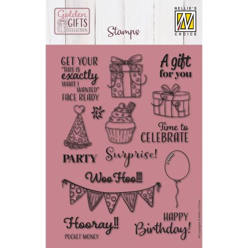 Nellie Snellen - Stempelset "Celebrations" Clear Stamps 