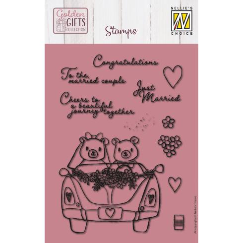 Nellie Snellen - Stempelset "Just Married" Clear Stamps 