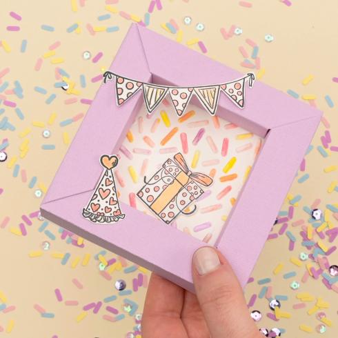 Nellie Snellen - Schablone 15x15cm "Confetti Sprinkles" Golden Gifts Collection Stencil 