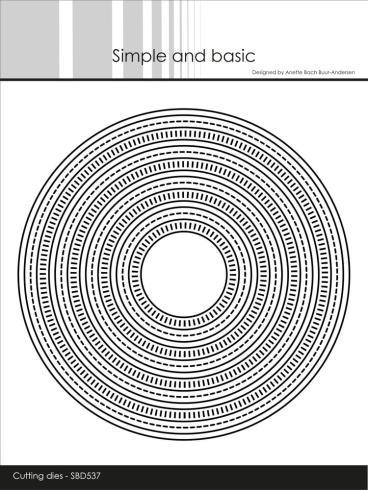 Simple and Basic - Stanzschablone "Combi Striped Frames Circle" Dies