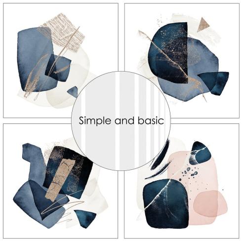 Simple and Basic - Designpapier "Soft Watercolour Backgrounds" Paper Pack 12x12 Inch - 8 Bogen 